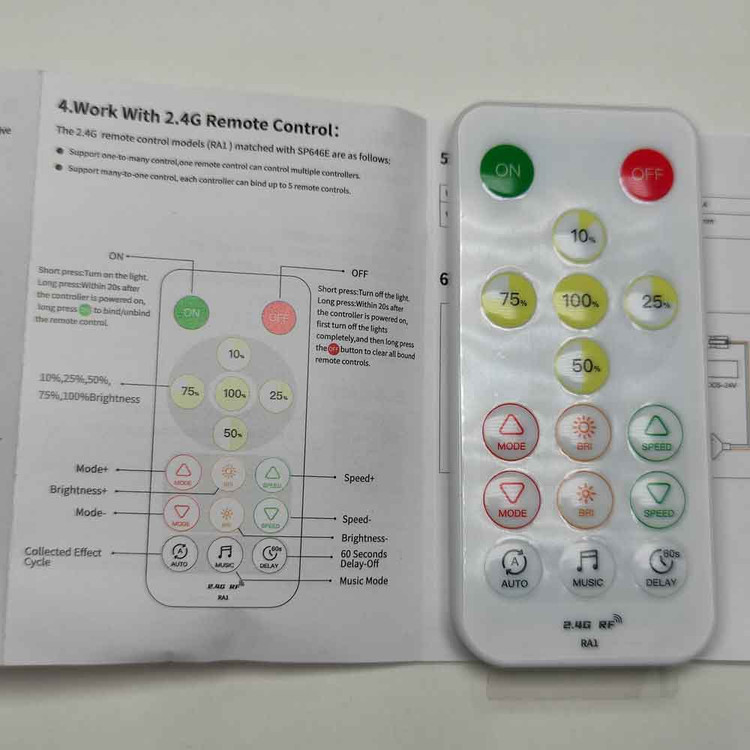 کنترلر نواری رونده SP646E (رانینگ تک رنگ ) موزیکال